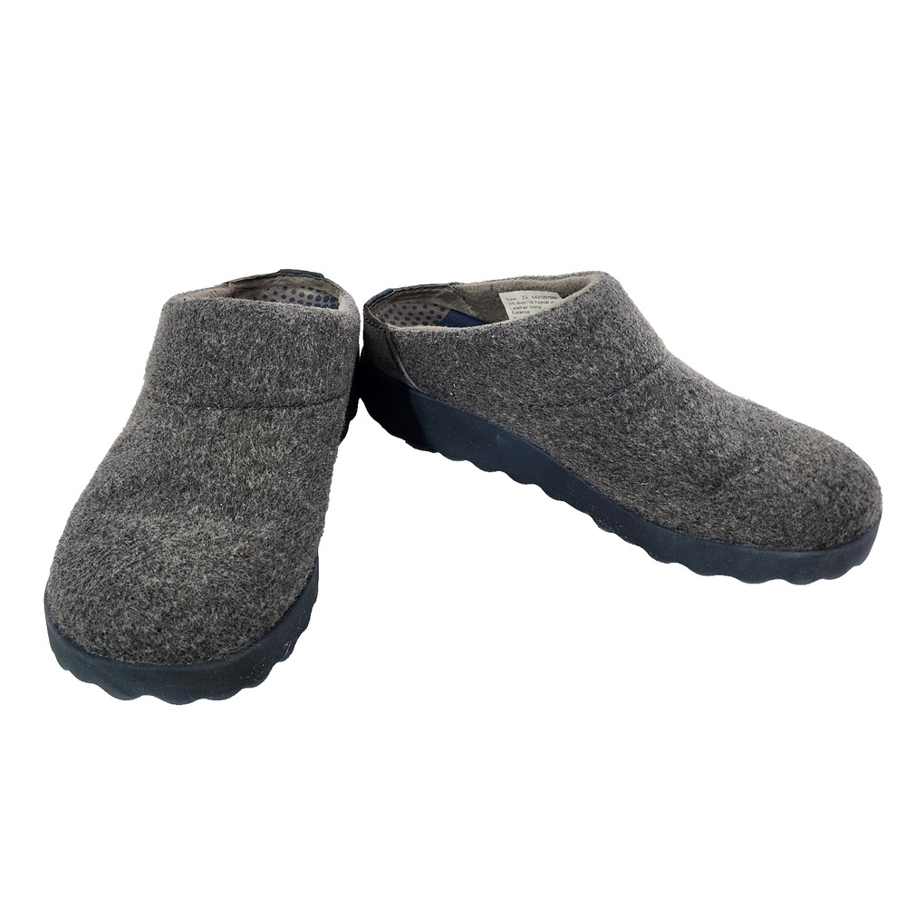 Dansko Womens Lucie Slip On Mule Clogs 39 Charcoal Gray Wool Blend 6420207500